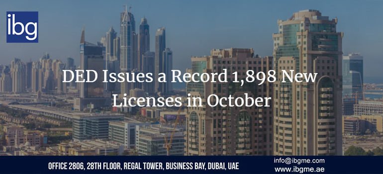 DED Issues a Record 1,898 New Licenses in October